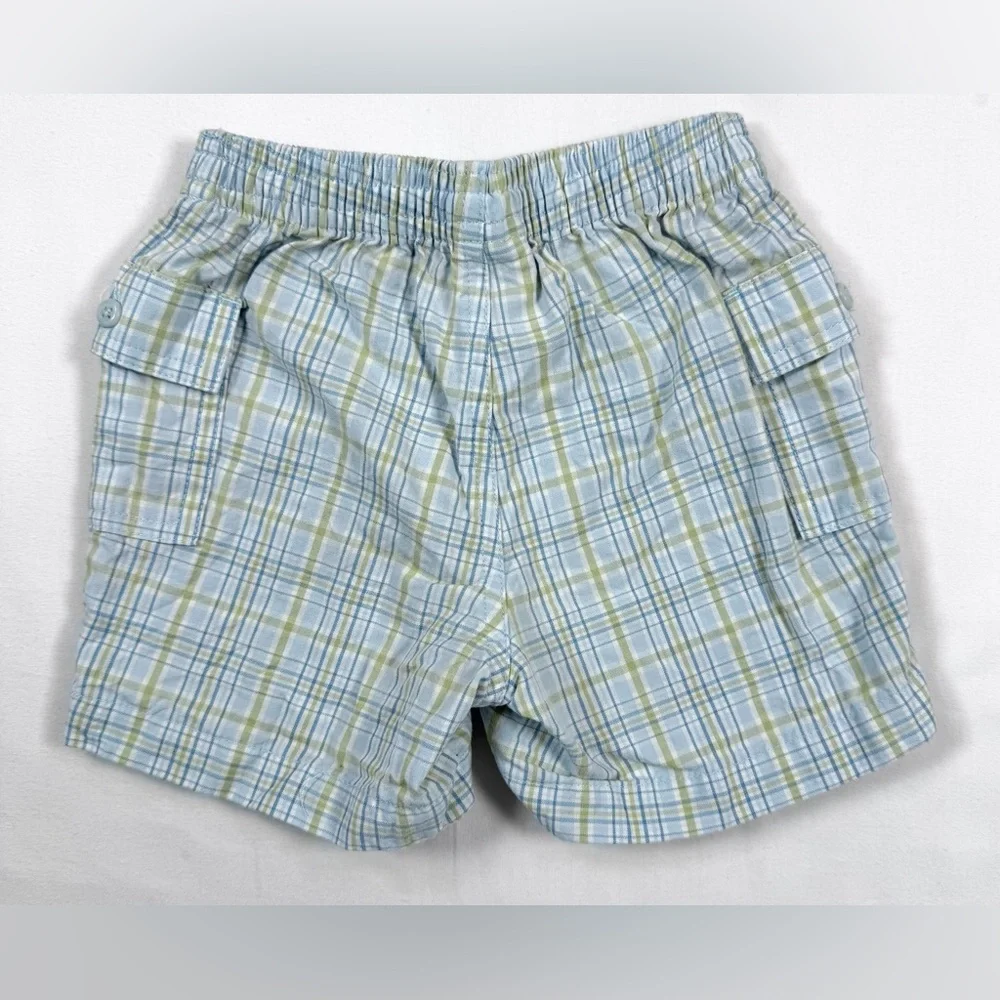 GYMBOREE Baby Boys' Garden‎ Party Plaid Hedgehog Applique Shorts Preppy 6-12M